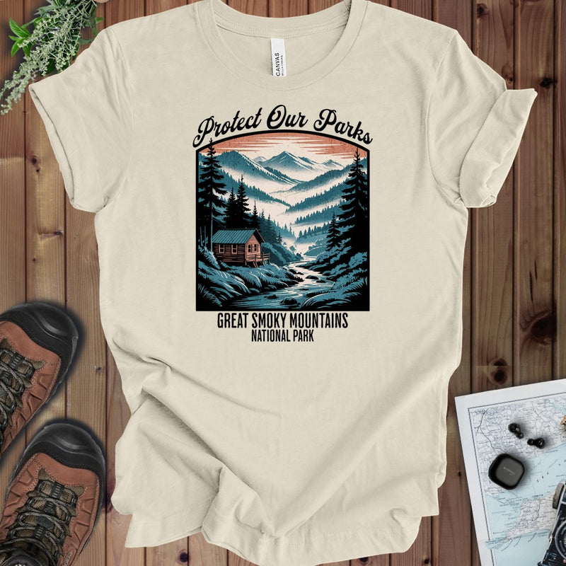 Protect Our Parks Great Smoky Mountains Kids Graphic T-Shirt in Natural