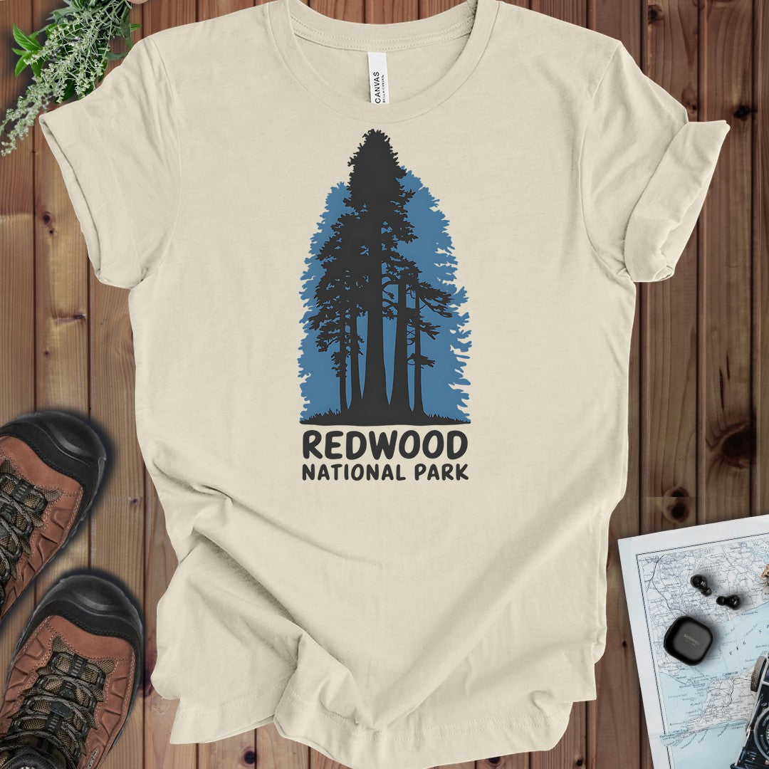 Redwood Blue Shade Kids Graphic T-Shirt in Natural