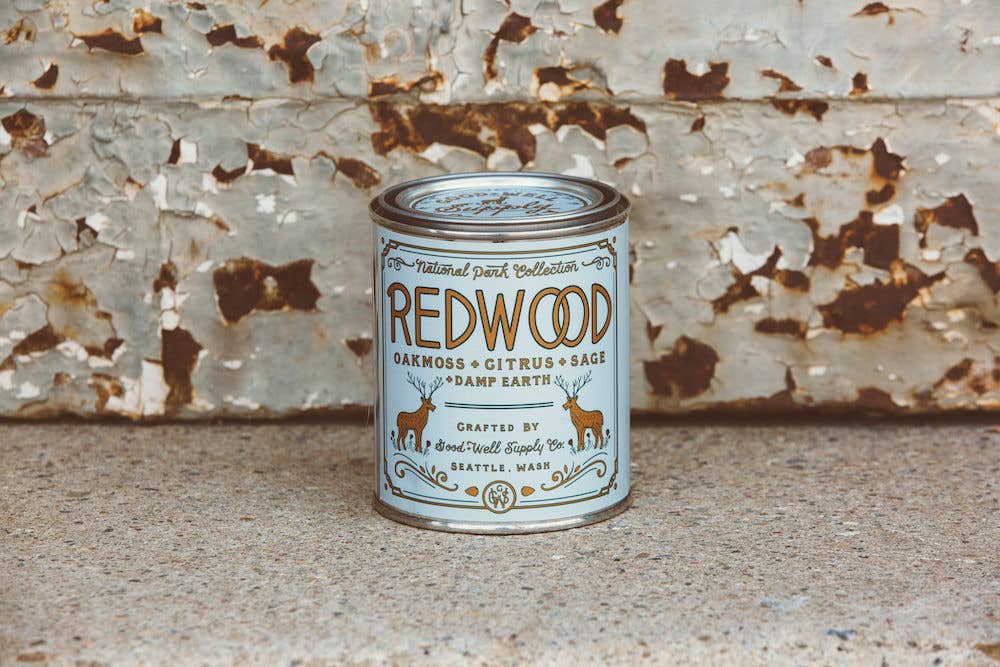 Redwood National Park candle shown from alternate product angle