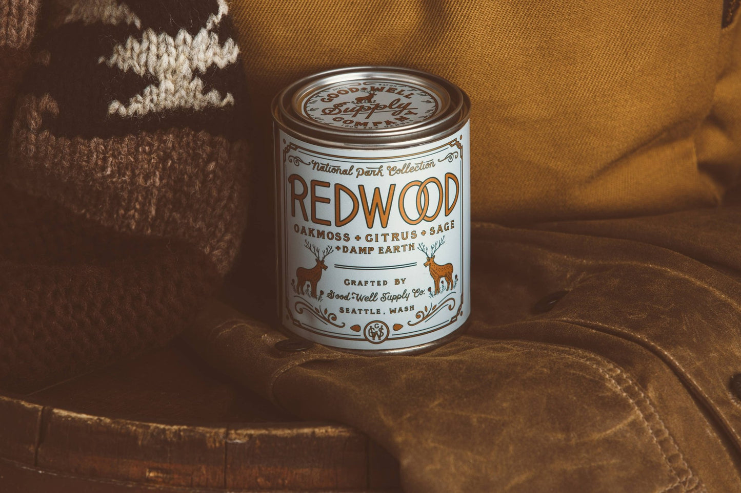 Redwood National Park candle shown from alternate product angle