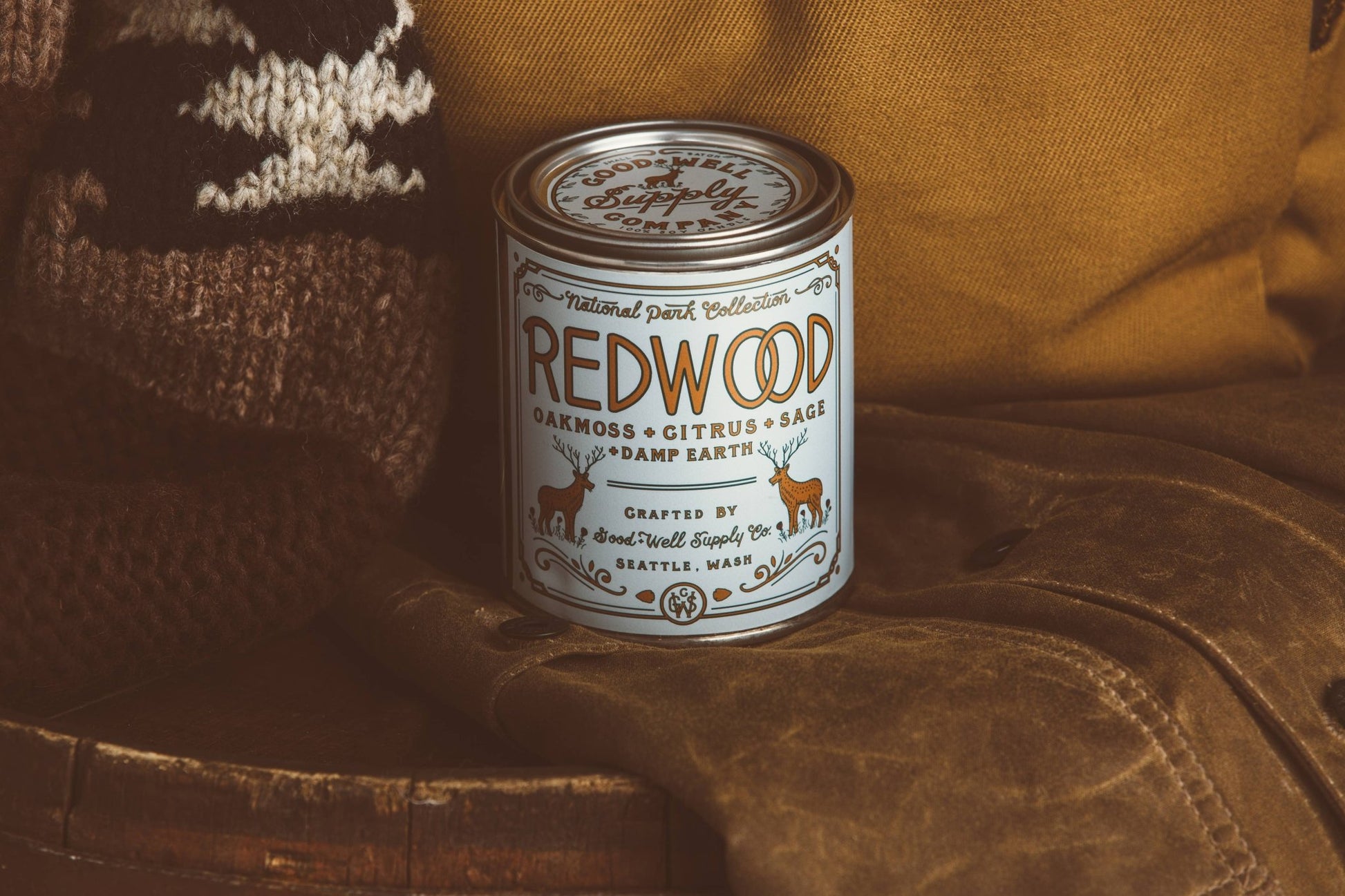 Redwood National Park candle shown from alternate product angle
