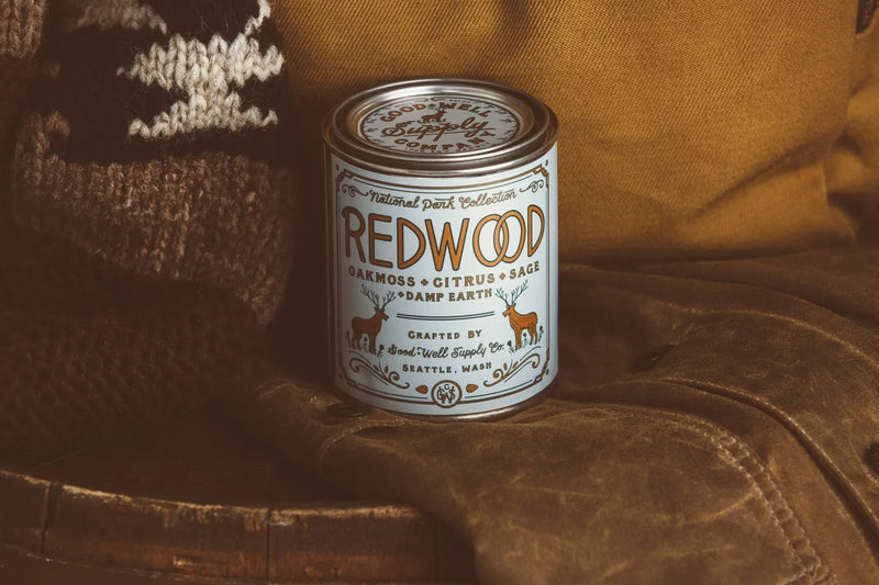 Redwood National Park candle shown from alternate product angle