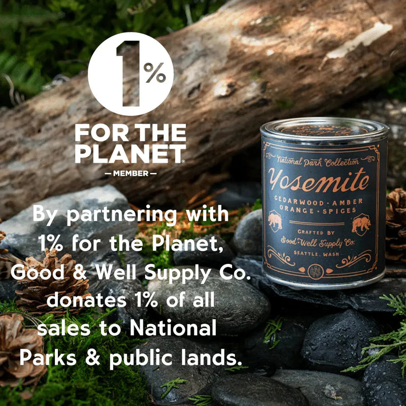 Redwood National Park candle showing design detail or product variation