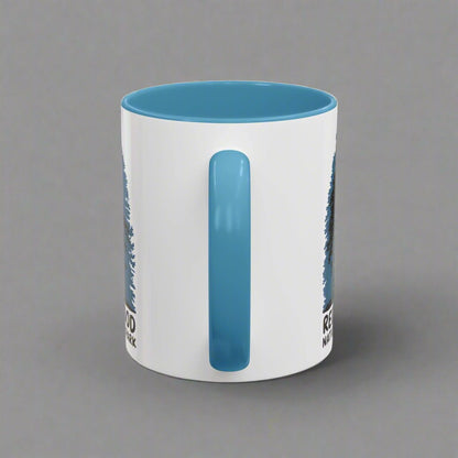 Redwood National Park shaded trees colored accent mug showing design detail or product variation