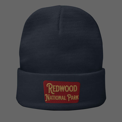 Redwood National Park embroidered beanie alternate product angle