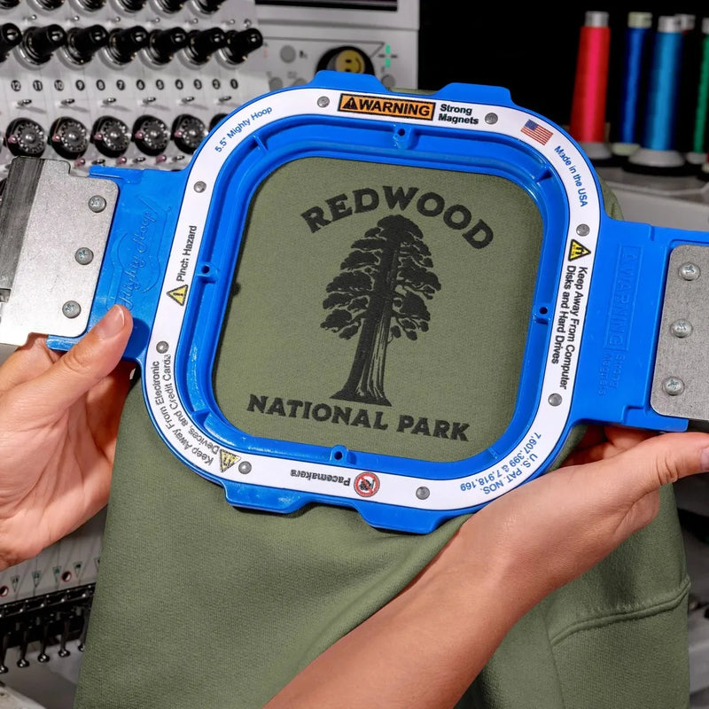 Redwood National Park embroidered tree chest crewneck sweatshirt alternate apparel color or product angle