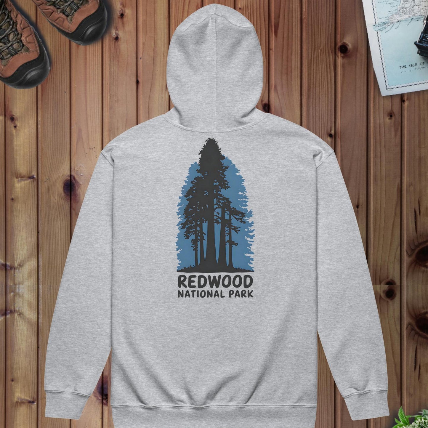 Redwood National Park full zip hoodie shown in lifestyle or modeled setting