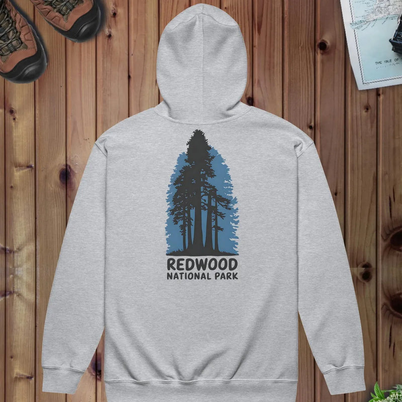 Redwood National Park full zip hoodie shown in lifestyle or modeled setting