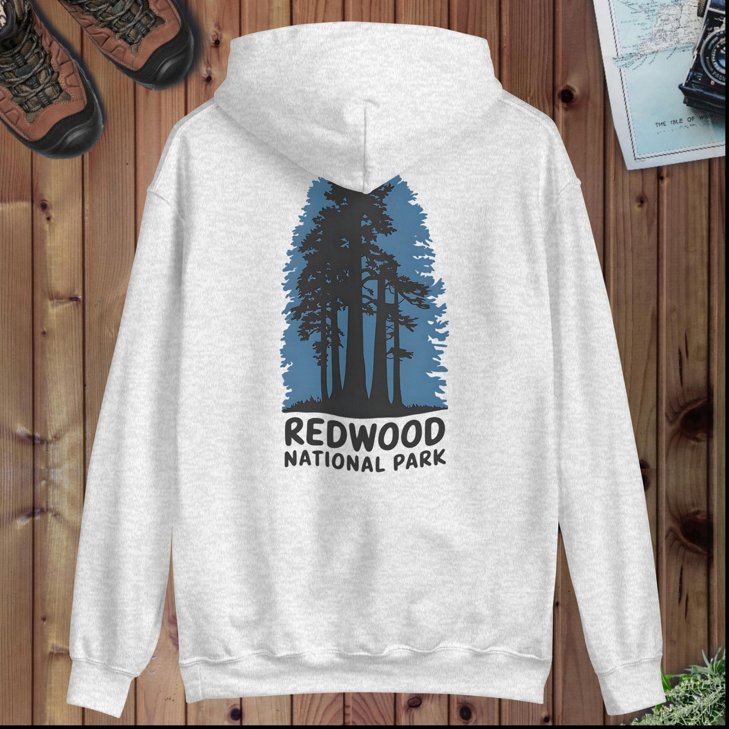 Redwood National Park hoodie shown in lifestyle or modeled setting