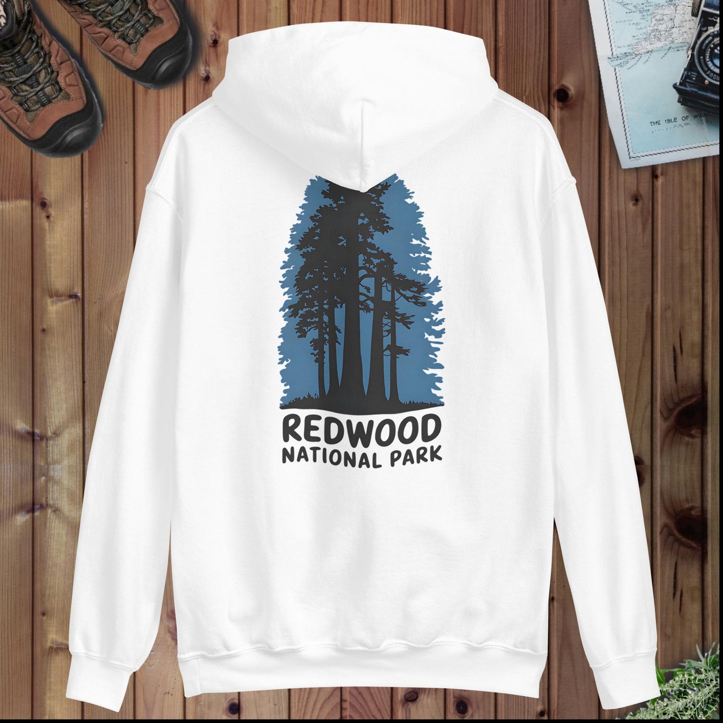 Redwood National Park hoodie detail or alternate product view