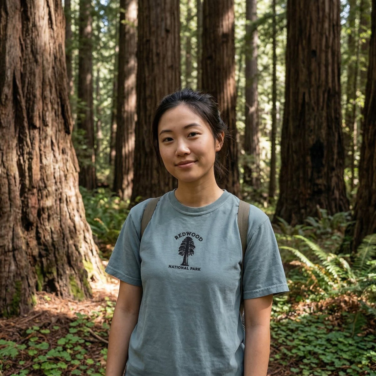 Redwood National Park premium embroidered t-shirt alternate apparel color or product angle