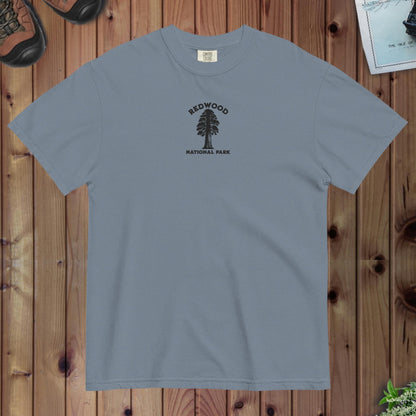 Redwood National Park premium embroidered t-shirt shown in lifestyle or modeled setting