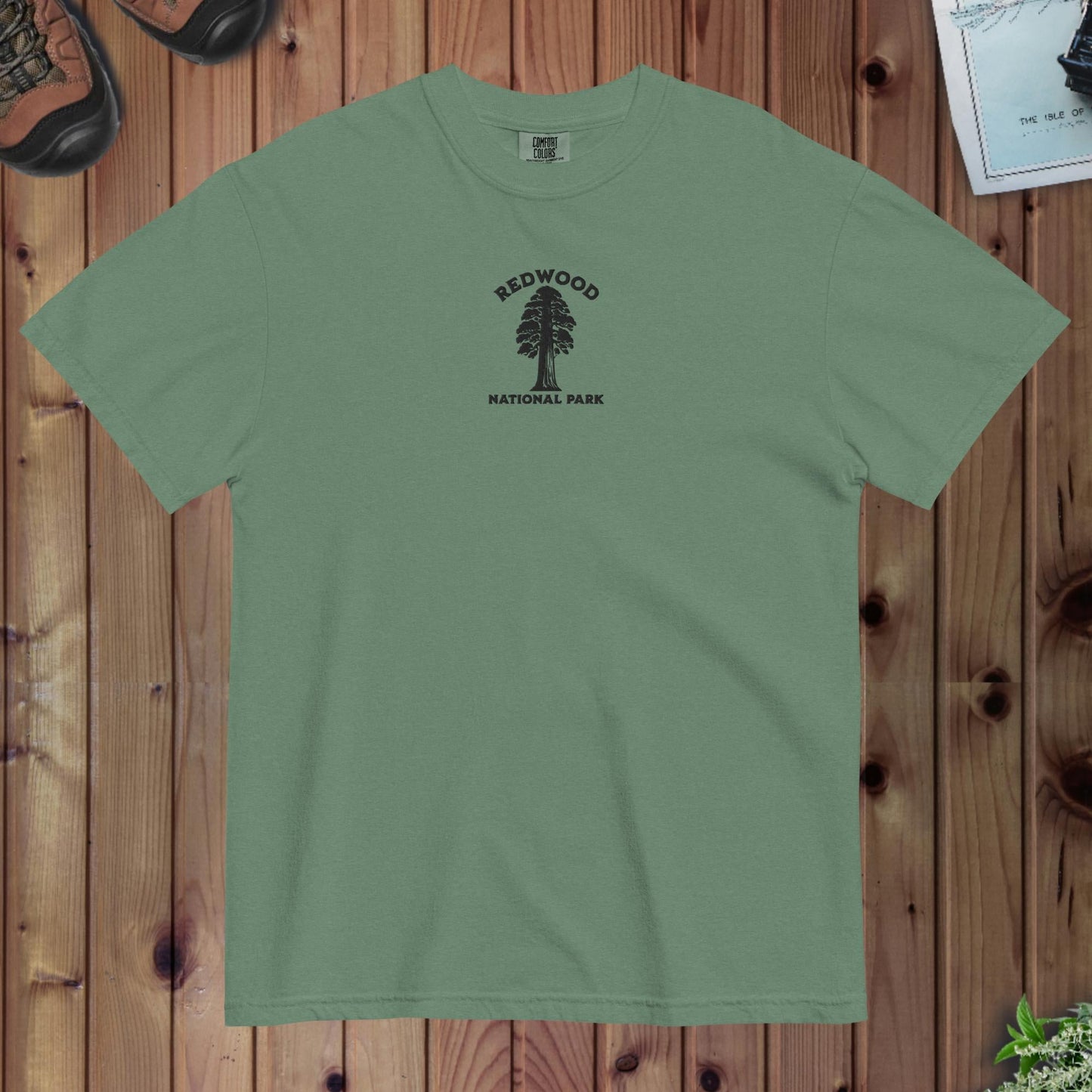 Redwood National Park premium embroidered t-shirt detail or alternate product view