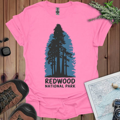 Redwood National Park shaded blue graphic t-shirt detail or alternate product view