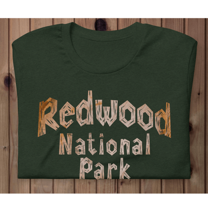 Redwood National Park wood t-shirt primary product view