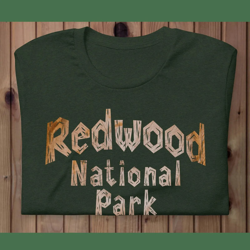 Redwood National Park wood t-shirt primary product view