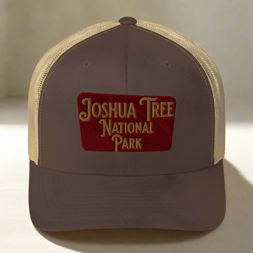 Joshua Tree National Park Embroidered Trucker Cap hat Park Service Apparel Brown/ Khaki