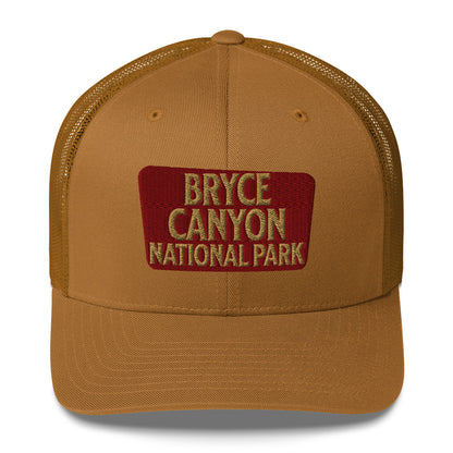 Bryce Canyon National Park Sign Embroidered Trucker Hat hat Park Service Apparel Caramel