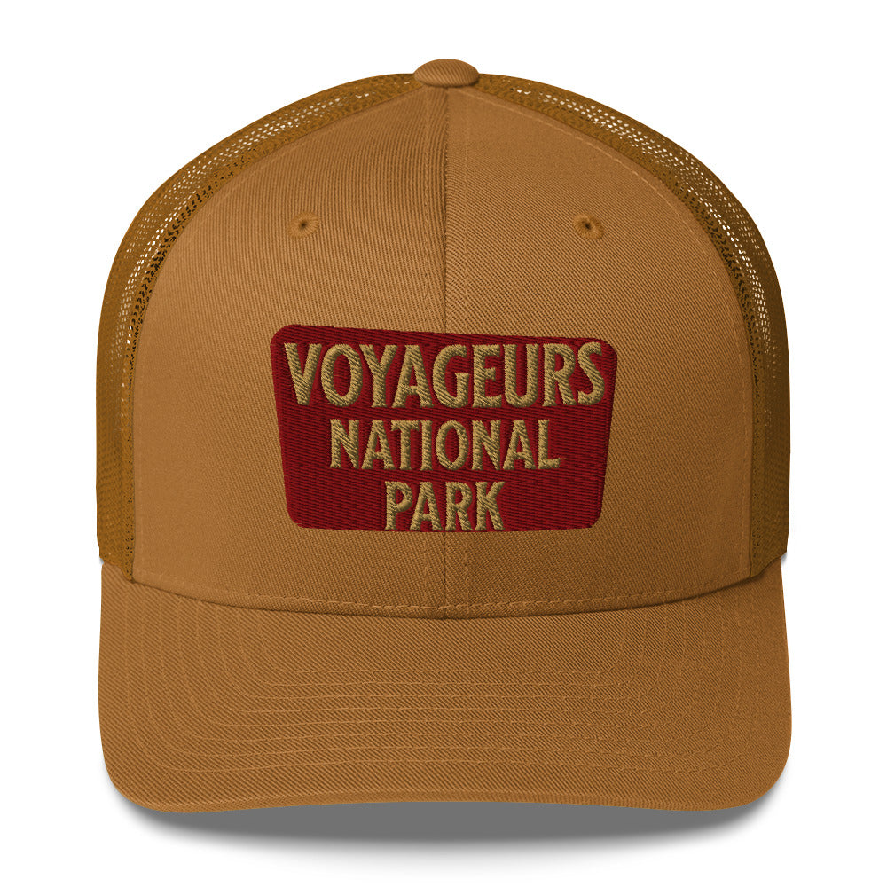 Voyageurs National Park Embroidered Trucker Hat hat Park Service Apparel Caramel