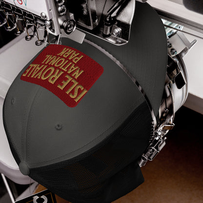 Isle Royale National Park Sign Embroidered Trucker Hat hat Park Service Apparel