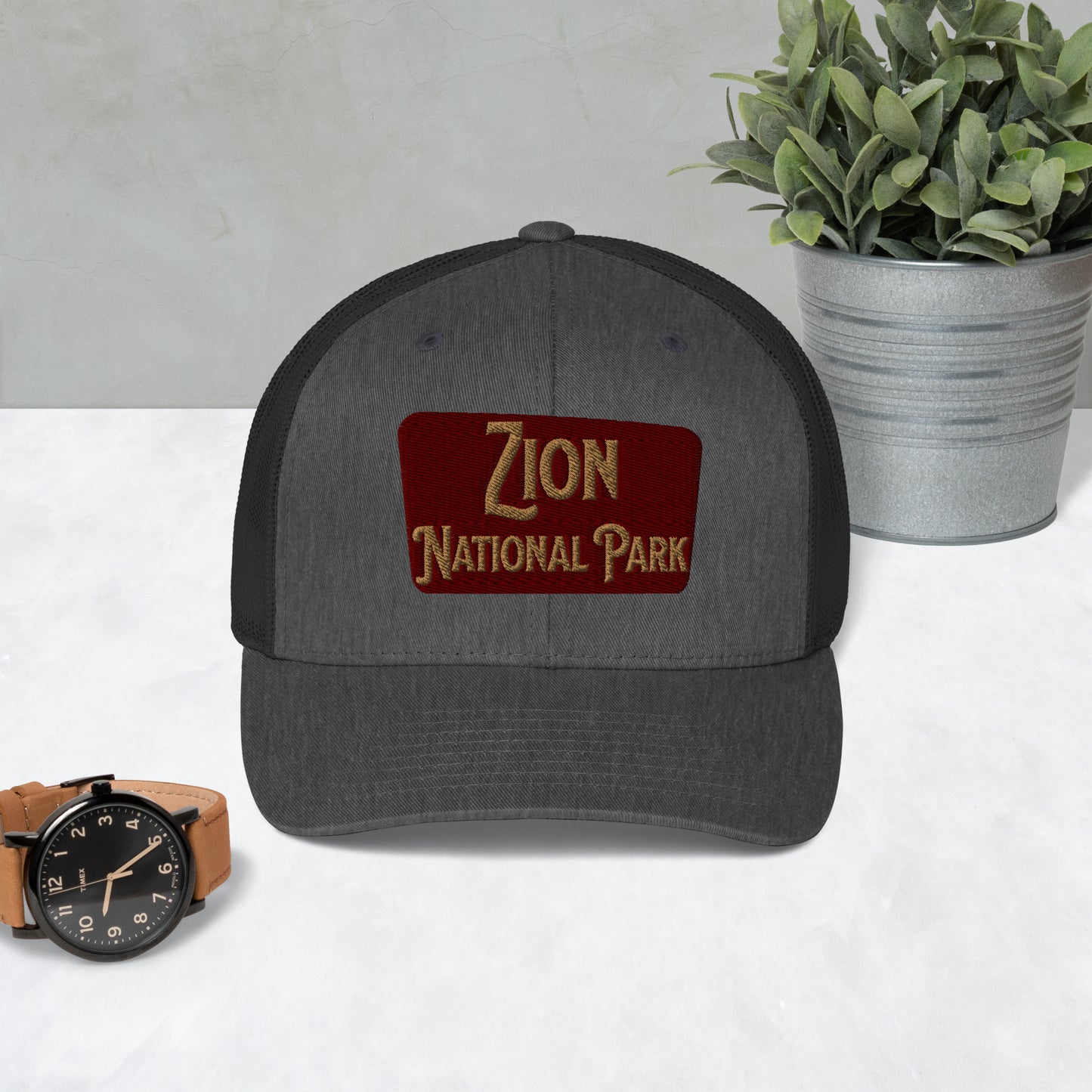 Zion National Park Sign Trucker Cap hat Park Service Apparel