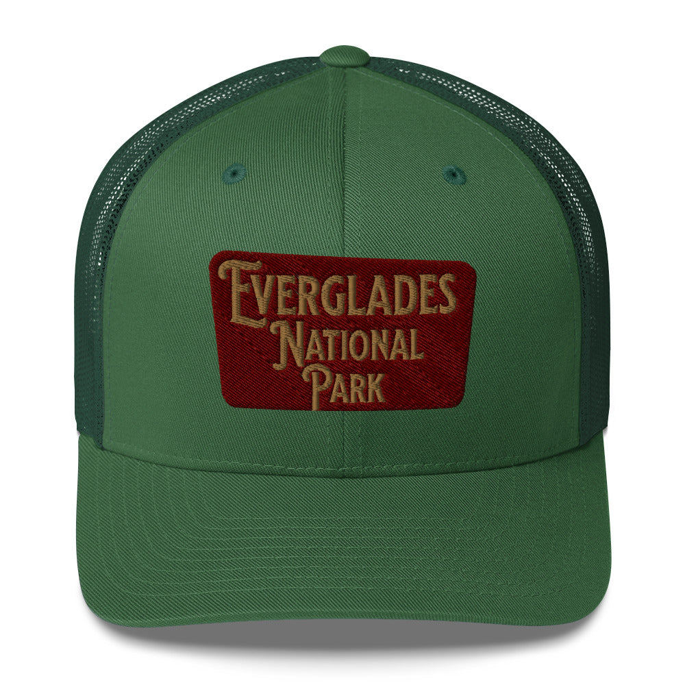 Everglades National Park Embroidered Trucker Hat hat Park Service Apparel Evergreen