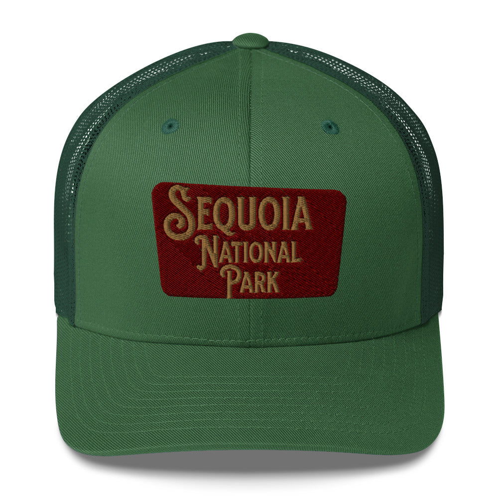 Sequoia Embroidered National Park Trucker Hat hat Park Service Apparel Evergreen