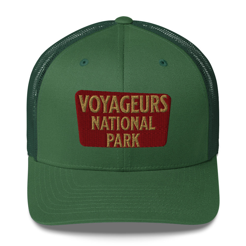 Voyageurs National Park Embroidered Trucker Hat hat Park Service Apparel Evergreen