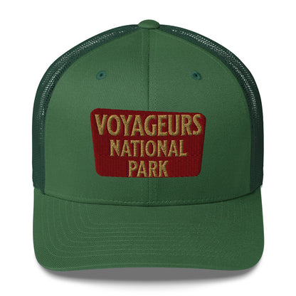 Voyageurs National Park Embroidered Trucker Hat hat Park Service Apparel Evergreen