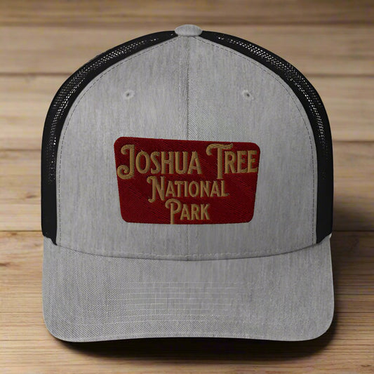 Joshua Tree National Park Embroidered Trucker Cap hat Park Service Apparel Heather/ Black