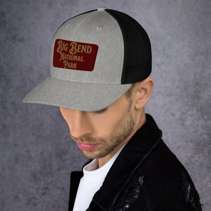 Big Bend Embroidered National Park Sign Trucker Hat hat Park Service Apparel