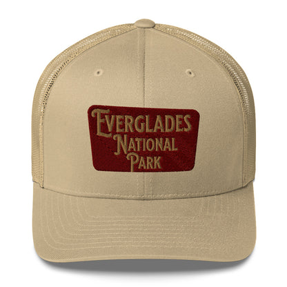 Everglades National Park Embroidered Trucker Hat hat Park Service Apparel Khaki