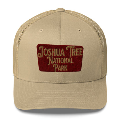 Joshua Tree National Park Embroidered Trucker Cap hat Park Service Apparel Khaki
