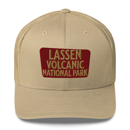 Lassen Volcanic National Park Embroidered Trucker Hat hat Park Service Apparel Khaki