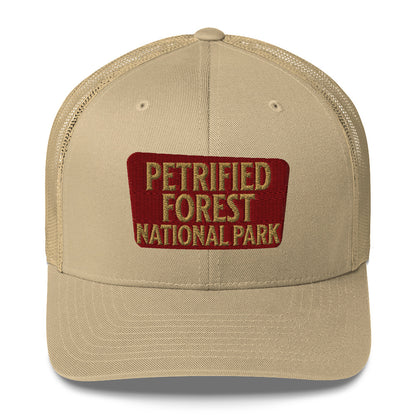 Petrified Forest National Park Embroidered Trucker Hat hat Park Service Apparel Khaki