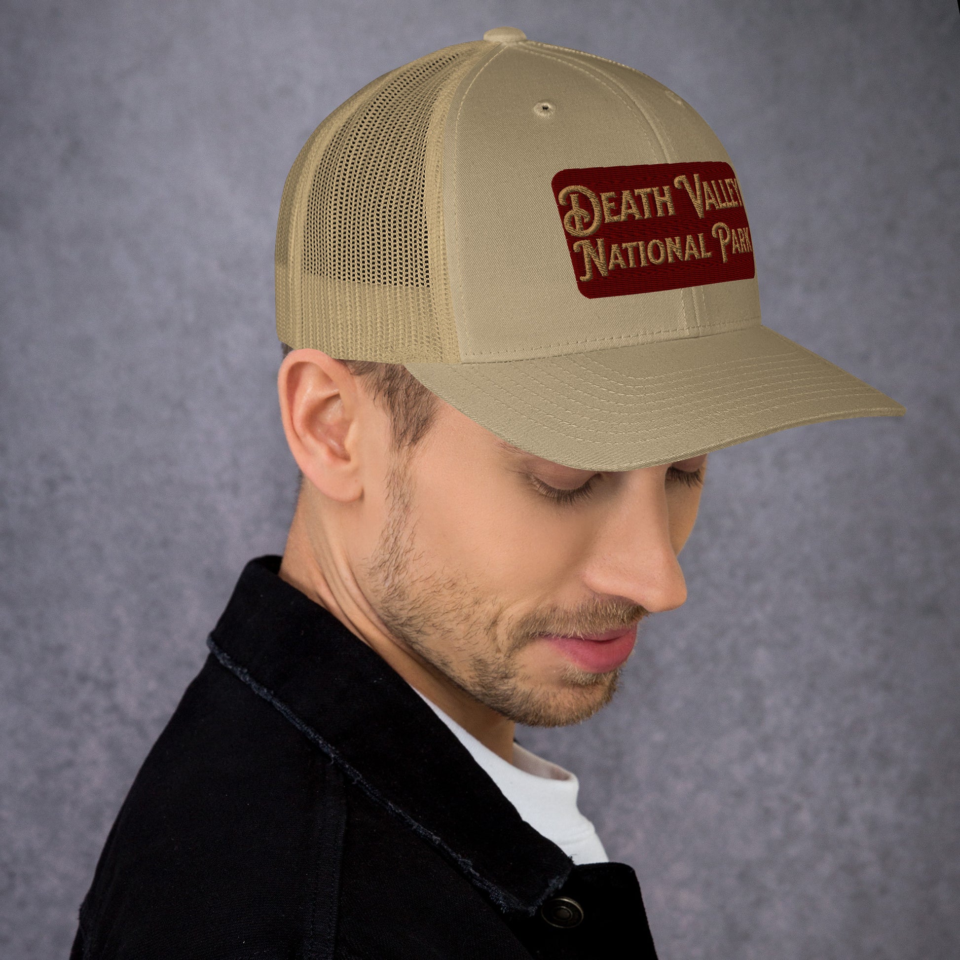 Death Valley National Park Sign Embroidered Trucker Cap hat Park Service Apparel