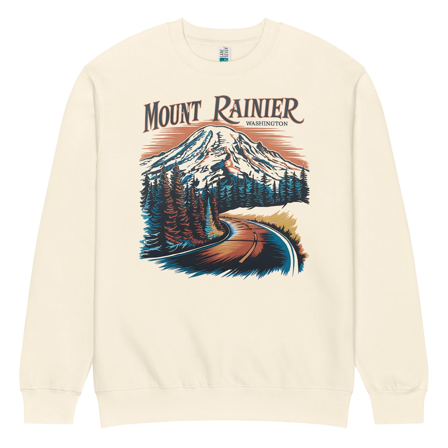 Road to Rainier crewneck sweatshirt alternate apparel color or product angle