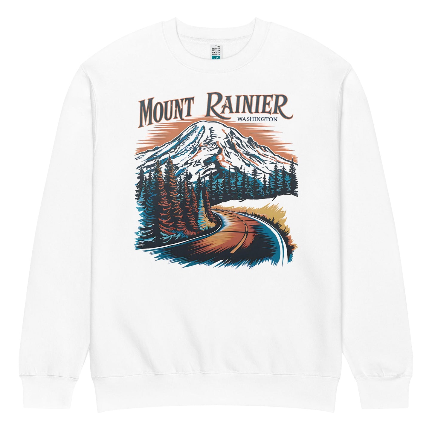 Road to Rainier crewneck sweatshirt alternate apparel color or product angle