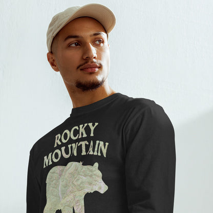 Rocky Mountain Bear Heavyweight Long Sleeve Topo Tee - Parks ApparelLong - sleeve