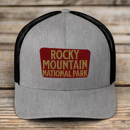Rocky Mountain National Park embroidered trucker hat primary product view