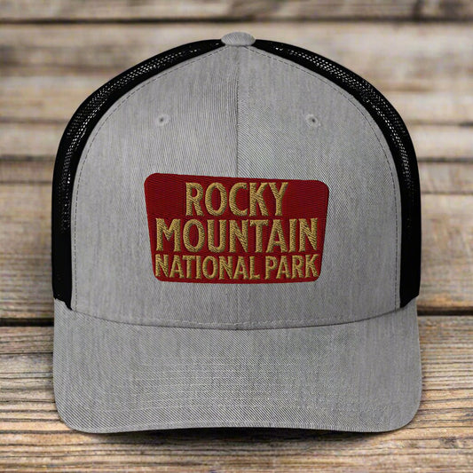 Rocky Mountain National Park embroidered trucker hat primary product view