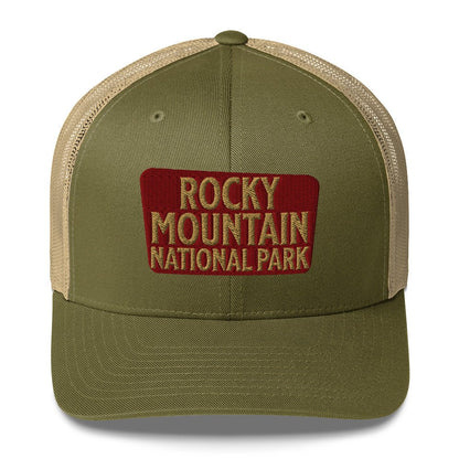Rocky Mountain National Park embroidered trucker hat detail or alternate product view