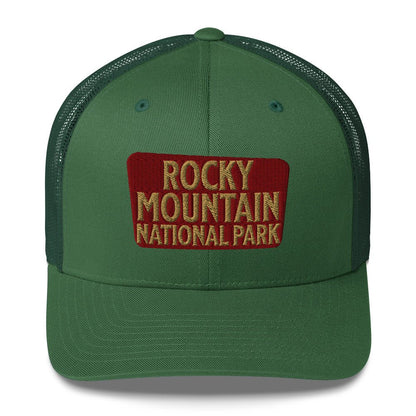Rocky Mountain National Park embroidered trucker hat detail or alternate product view