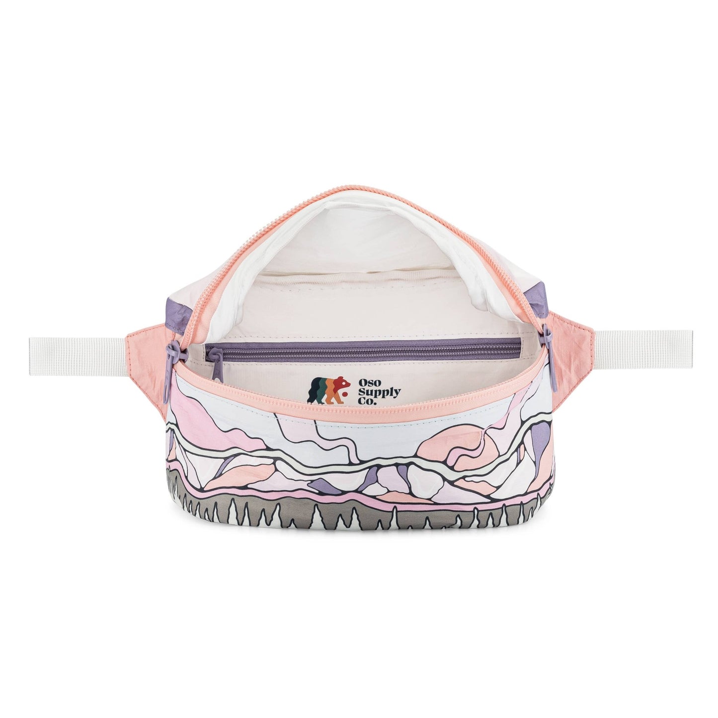 Rocky Mountain National Park graphic hip pack shown from alternate product angle