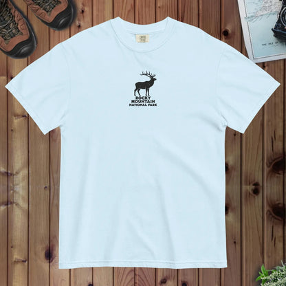 Rocky Mountain National Park premium embroidered t-shirt alternate apparel color or product angle