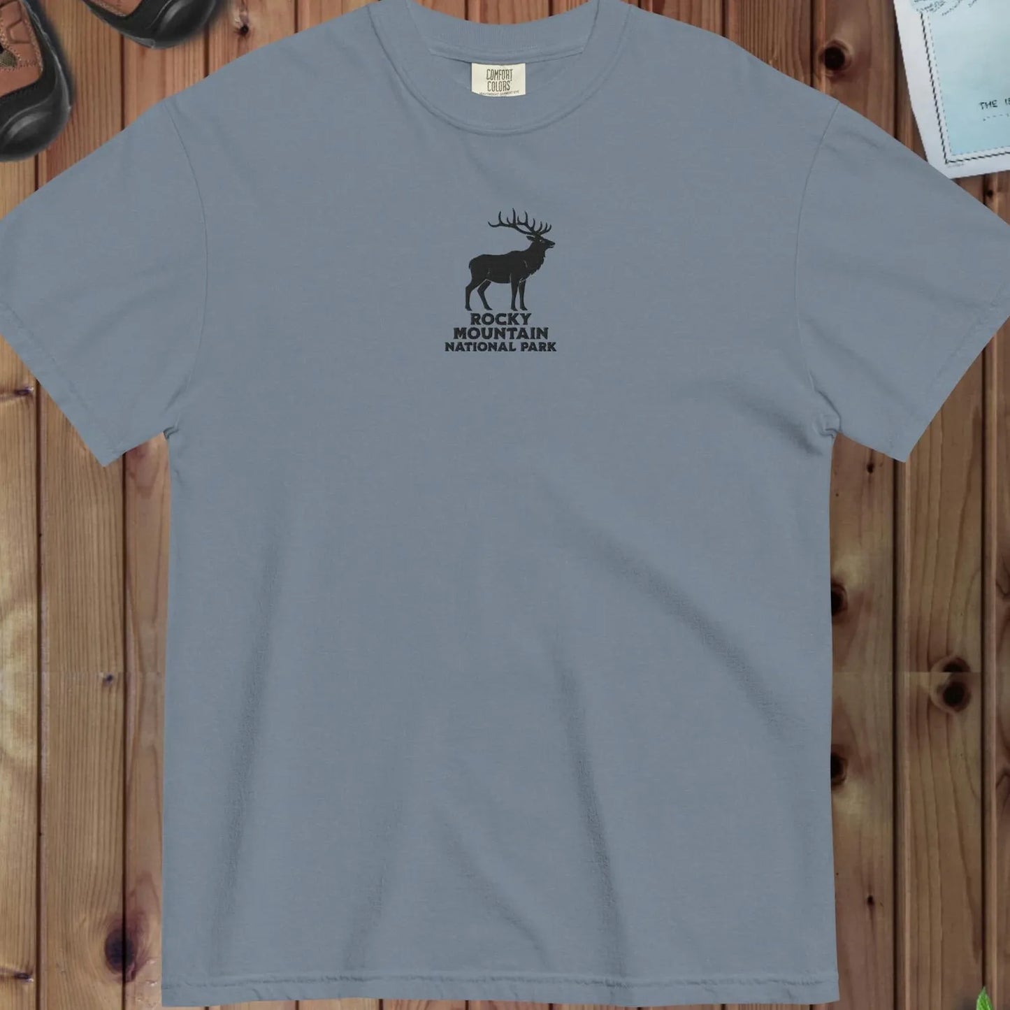 Rocky Mountain National Park premium embroidered t-shirt primary product view