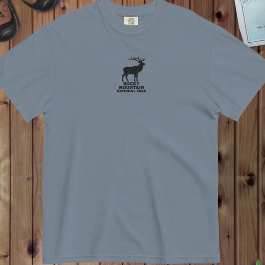 Rocky Mountain National Park premium embroidered t-shirt primary product view