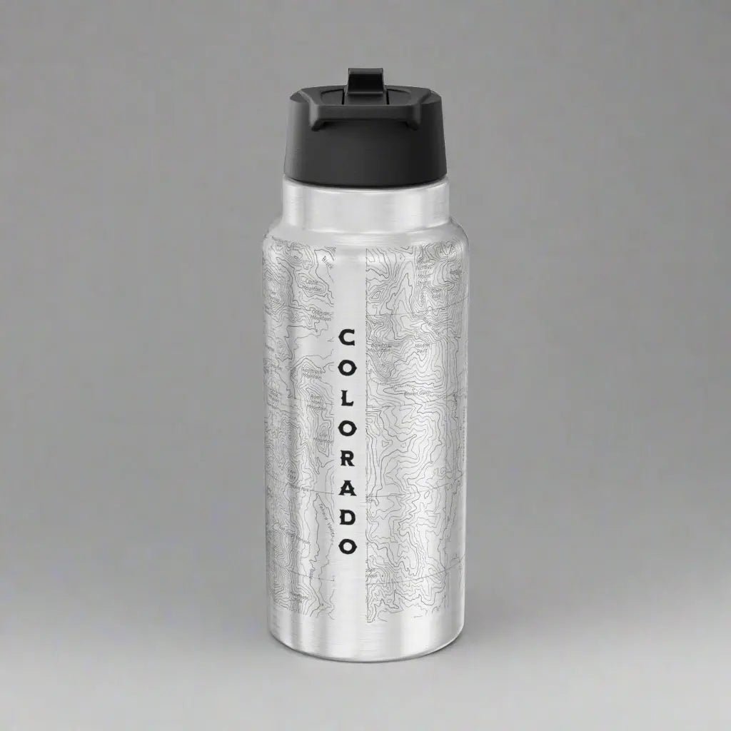 Rocky Mountain National Park Topographic Insulated Water Bottle Tumbler 32oz - Parks ApparelMug