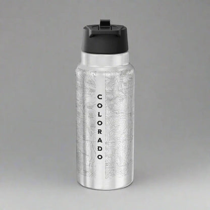 Rocky Mountain National Park Topographic Insulated Water Bottle Tumbler 32oz - Parks ApparelMug
