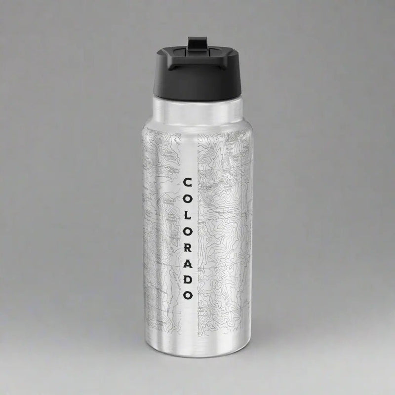 Rocky Mountain National Park Topographic Insulated Water Bottle Tumbler 32oz - Parks ApparelMug